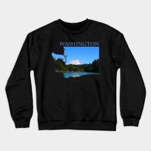 Washington State Outline (Mt. Rainier) Crewneck Sweatshirt